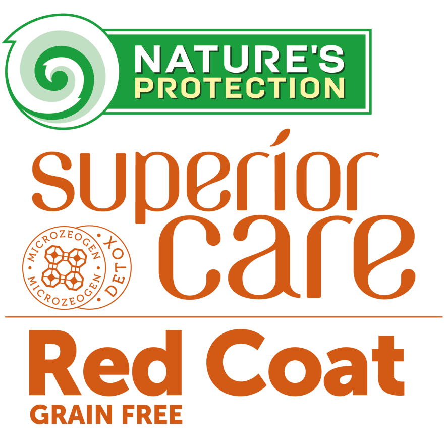 Video Nature's Protection Superior Care Red Coat Grain Free Lamb Adult All Breeds Сухий беззерновий корм для дорослих собак усіх порід з рудим забарвленням з ягням, 4 кг - 1