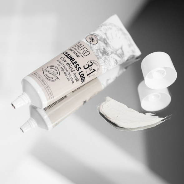 Tauro Pro Line Pure Nature Stainless look 3in1 Маска для котів та собак з білою шерстю,  50 мл - 3