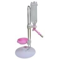 DYL ніпельна поїлка-годівниця для собак на стійці, рожева