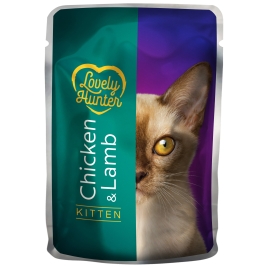Lovely Hunter Kitten Chicken &amp; Lamb Вологий корм для кошенят з куркою і ягням, 85 г
