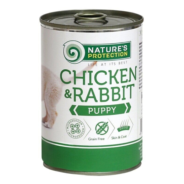 Nature's Protection Puppy Chicken &amp; Rabbit Вологий корм для цуценят з куркою і кроликом, 800 г