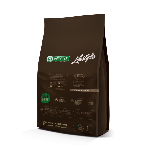 Nature's Protection Lifestyle Grain Free Salmon with Krill Puppies All Breeds Сухий беззерновий корм для цуценят усіх порід з лососем та крилем, 10 кг - 1