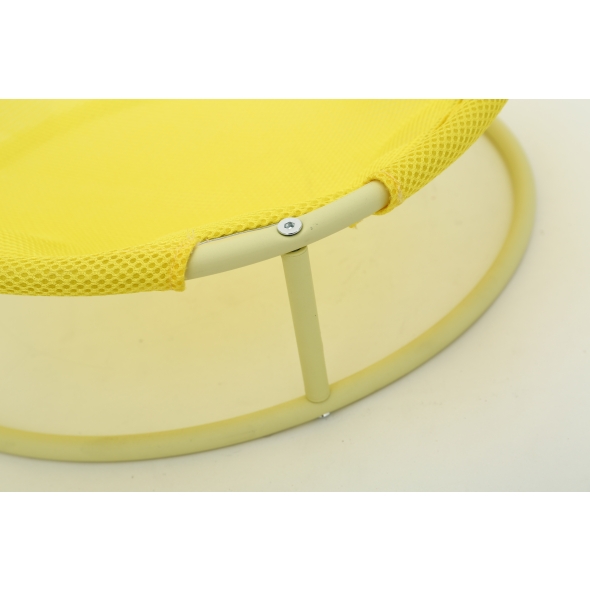 MISOKO Pet bed round Складаний лежак для домашніх тварин жовтий, 45x45x22 см - 2