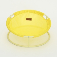 MISOKO Pet bed round Складаний лежак для домашніх тварин жовтий, 45x45x22 см