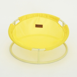 MISOKO Pet bed round Складаний лежак для домашніх тварин жовтий, 45x45x22 см