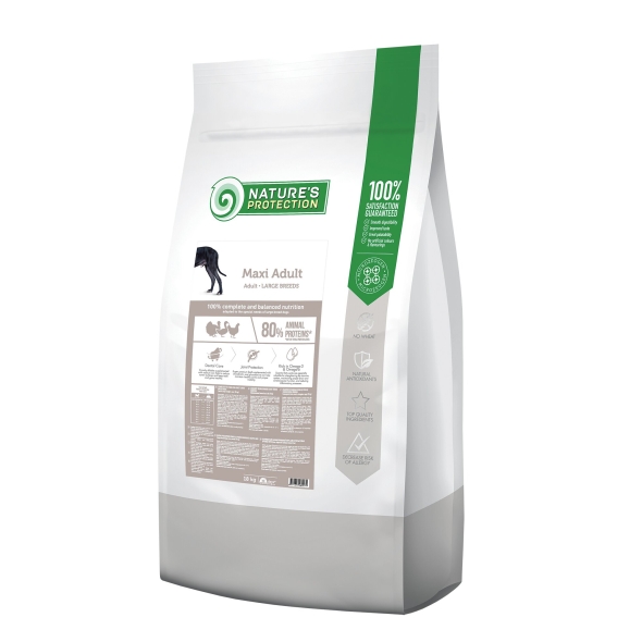 Nature's Protection Maxi Adult Large Breeds Сухий корм для дорослих собак великих порід з м'ясом птиці, 18 кг