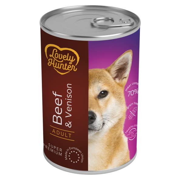 Lovely Hunter Adult Beef &amp; Venison Вологий корм для дорослих собак з яловичиною і олениною, 800 г