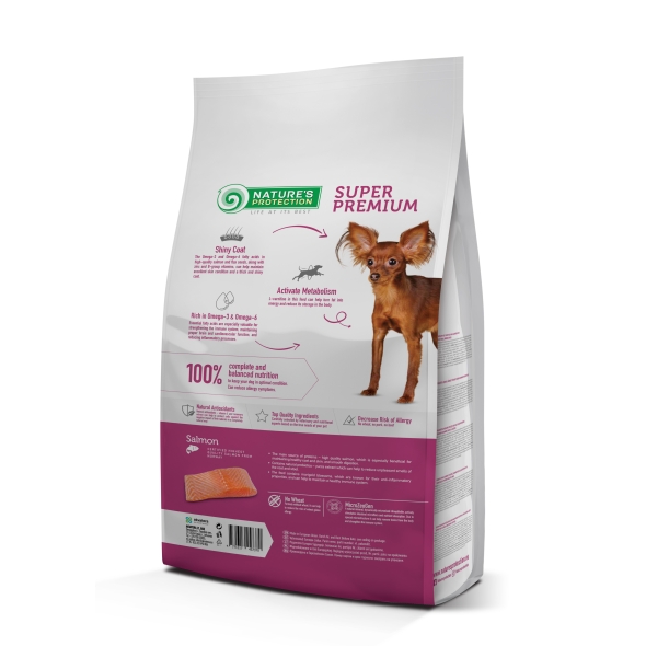 Nature's Protection Mini Extra Salmon Adult Small Breeds Сухий корм для дорослих собак малих порід з лососем, 2 кг - 1