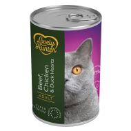 Lovely Hunter Adult cats Beef, Chicken &amp; Duck hearts Вологий корм для дорослих котів з яловичиною, куркою і качиними сердечками, 400 г