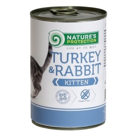 Nature's Protection Kitten Turkey &amp; Rabbit Вологий корм для кошенят з індичкою і кроликом, 400 г
