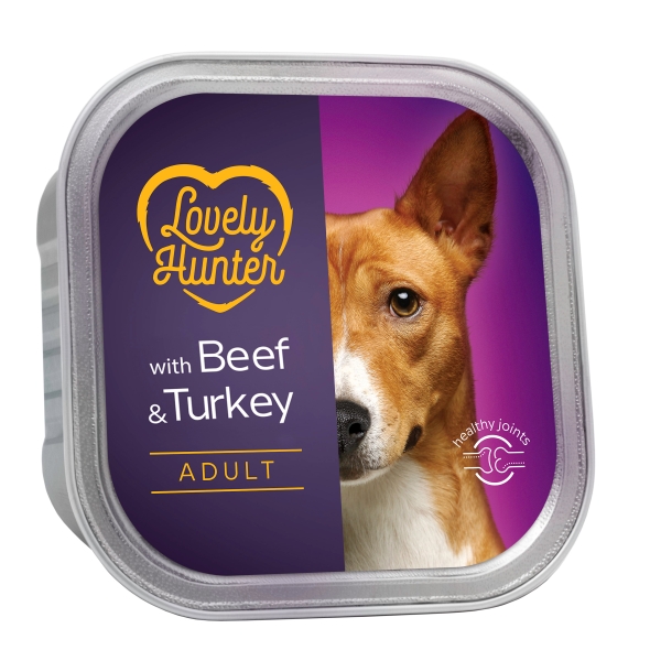 Lovely Hunter Adult Beef &amp; Turkey Вологий корм для дорослих собак з яловичиною та індичкою, 150 г