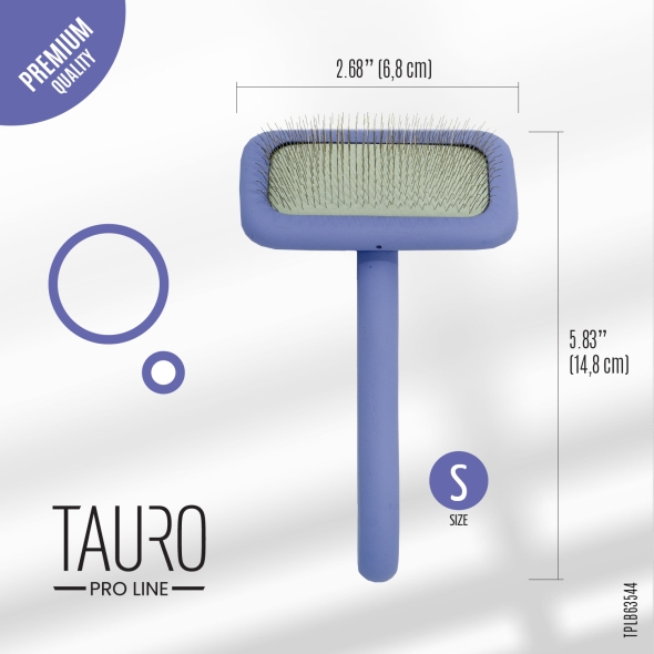 Tauro Pro Line Щітка дерев'яна прямокутна, зубці 11 мм, фіолетова, S, 7 х 16 см - 2