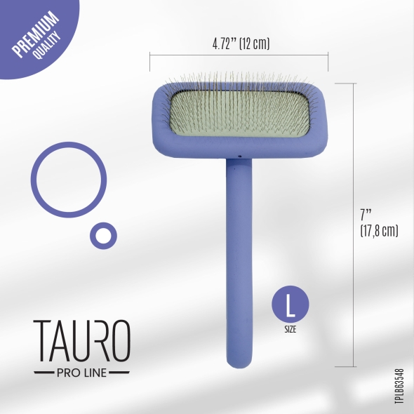 Tauro Pro Line Щітка дерев'яна прямокутна, зубці 11 мм, фіолетова, L, 12 х 17 см - 2