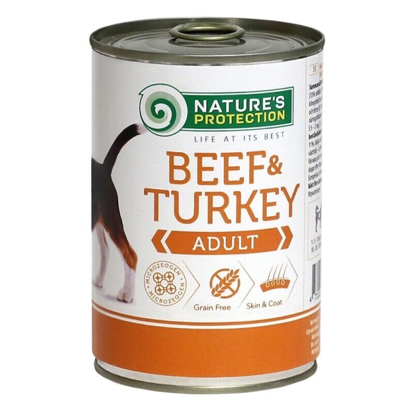 Nature's Protection Adult Beef &amp; Turkey Вологий корм для собак з яловичиною та індичкою, 400 г