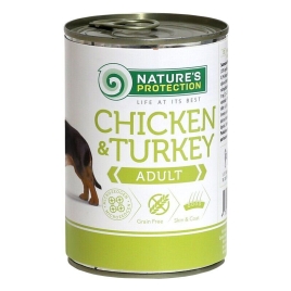 Nature's Protection Adult Chicken &amp; Turkey Вологий корм для собак з куркою та індичкою, 400 г