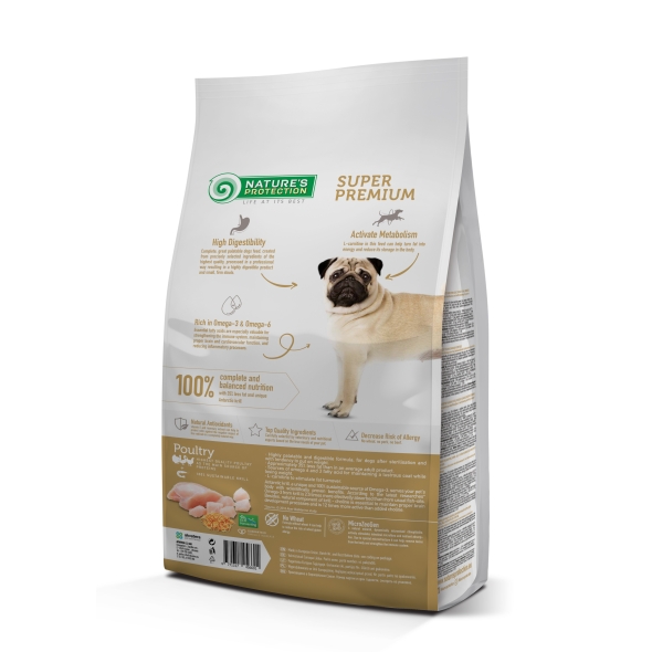 Nature's Protection Weight Control Sterilised Adult All Breeds Сухий корм для дорослих собак схильних до повноти, після стерилізації, 4 кг - 1