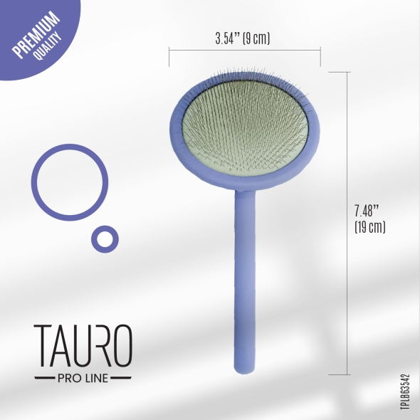 Tauro Pro Line Щітка дерев'яна кругла, зубці 11 мм, філетова, M, 9 х 19 см - 4