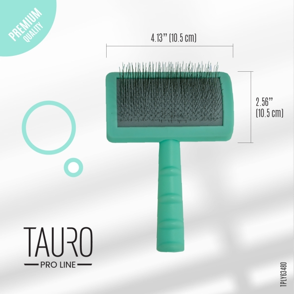 Tauro Pro Line Щітка пластикова, зубчики 20 мм, тонкі, м'ятна, 6,5 х 10,5 см - 2
