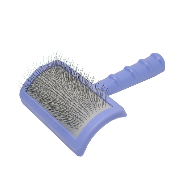 Tauro Pro Line Щітка пластикова, зубчики 20 мм, тонкі, фіолетова, 6,5 х 10,5 см - 1