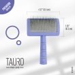 Tauro Pro Line Щітка пластикова, зубчики 20 мм, тонкі, фіолетова, 6,5 х 10,5 см - 2