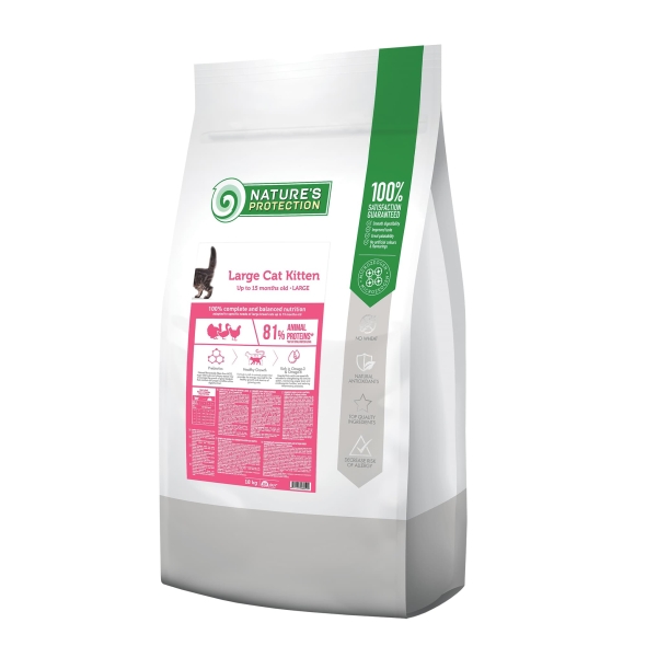 Nature's Protection Large cat Kitten Сухий корм для кошенят великих порід, 18 кг