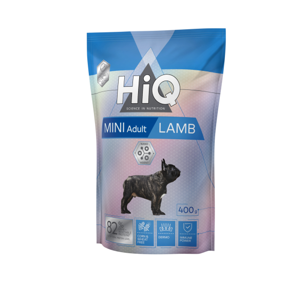 HiQ Mini Adult Lamb Сухий корм для дорослих собак малих порід з ягням, 400 г