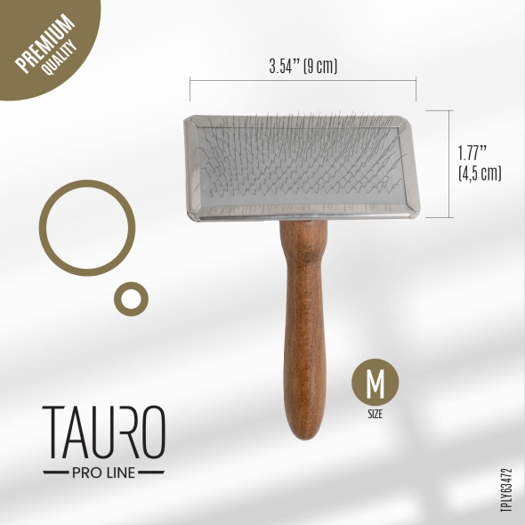 Tauro Pro Line Щітка з металевим обідком зубці 11 мм, M, 4,5 х 9 см - 2
