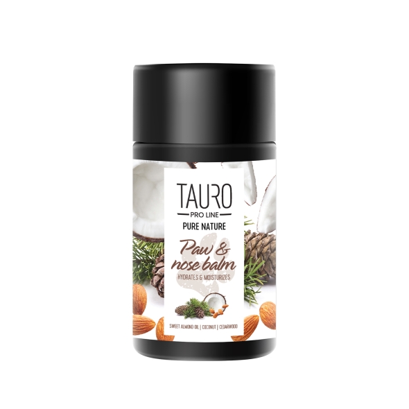 Tauro Pro Line Pure Nature Nose&amp;Paw Balm Hydrates&amp;Moisturizes Натуральний зволожувальний бальзам для лап і носа собак і котів , 75 мл