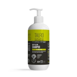 Tauro Pro Line Ultra Natural Care White Coat Deep Clean Shampoo Шампунь для глибокого очищення шерсті та шкіри собак і котів із білим, світлим забарвленням, 400 мл