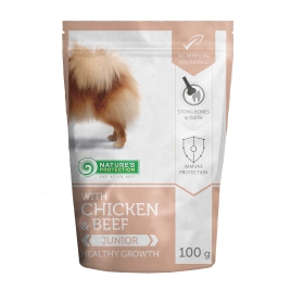 Nature's Protection Junior Small Breeds Healthy Growth Chicken &amp; Beef Вологий корм для молодих собак малих порід з куркою і яловичиною, 100 г