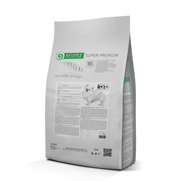 Nature's Protection Superior Care White Dogs Grain Free Insect Adult Small Breeds Сухий беззерновий корм для дорослих собак малих порід з протеїном комах, 10 кг - 1