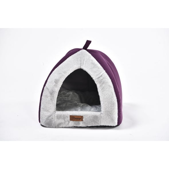 Лежак для домашніх тварин P.LOUNGE, 45x45x40 см, L, фіолетовий
