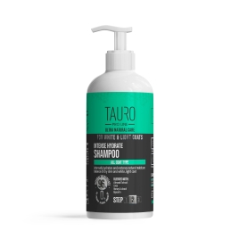 Tauro Pro Line Ultra Natural Care White Coat Intense Hydrate Shampoo Інтенсивно зволожувальний шампунь для собак і котів із білим, світлим забарвленням, 1000 мл