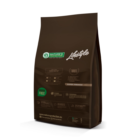 Nature's Protection Lifestyle Grain Free Salmon with Krill Juniors All Breeds Сухий беззерновий корм для юніорів усіх порід з лососем та крилем, 10 кг - 1