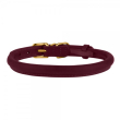Barksi Premium Crazy Нашийник для собак шкіряний круглий бордо, розмір XS - 2