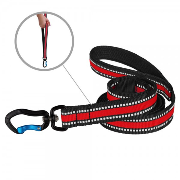 Barksi Mesh Повідець для собак червоний, розмір S - 1