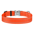 Barksi Active Нашийник для собак зі світловідбиттям і металевою пряжкою кораловий, розмір XS - 2