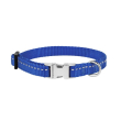 Barksi Active Нашийник для собак зі світловідбиттям і металевою пряжкою синій, розмір XS - 3