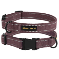 Barksi Нашийник для собак Брезент з металевою пряжкою черрі, розмір S