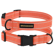 Barksi Нашийник для собак Брезент з металевою пряжкою помаранчевий, розмір M