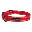 Barksi Нашийник для собак Брезент з металевою пряжкою червоний, розмір S - 2