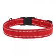 Barksi Нашийник для собак Брезент з металевою пряжкою червоний, розмір S - 3
