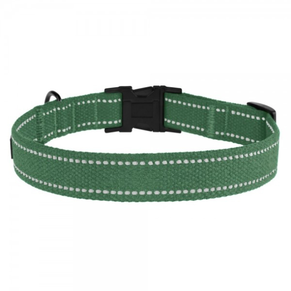 Barksi Нашийник для собак Брезент з металевою пряжкою Армійський, розмір M - 2