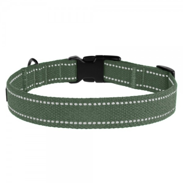 Barksi Нашийник для собак Брезент Хакі, розмір S - 3