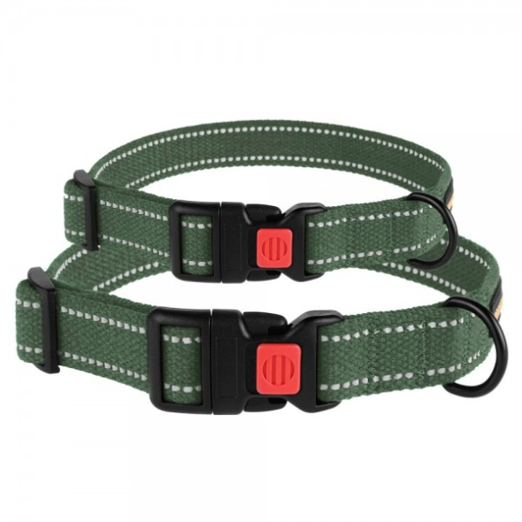 Barksi Нашийник для собак Брезент Хакі, розмір S - 4