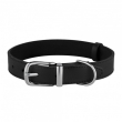 Barksi Classic Нашийник для собак шкіряний з хромованою фурнітурою чорний, розмір L - 1