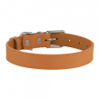 Barksi Classic Нашийник для собак шкіряний з хромованою фурнітурою гірчичний, розмір 2XS - 2
