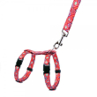Barksi Urban Шлея з повідцем для котів і дрібних собак Гуцульська з нашивкою, червона, розмір 2ХS - 1
