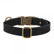 Barksi Antiq Нашийник для собак шкіряний плоский чорний, розмір M - 2