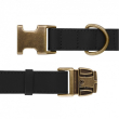 Barksi Antiq Нашийник для собак шкіряний плоский чорний, розмір M - 3